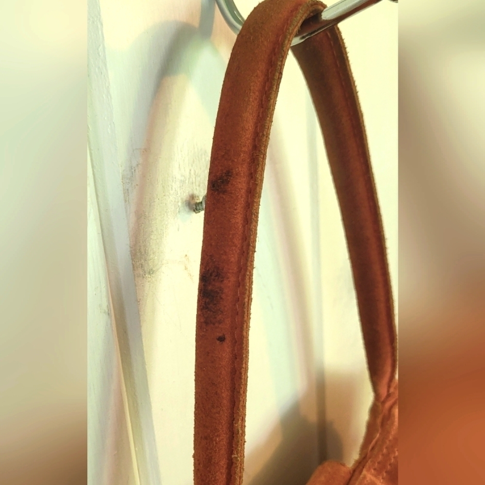 We The Free Convertible Orange Suede Backpack Crossbody Boho Bag - Picture 5 of 14
